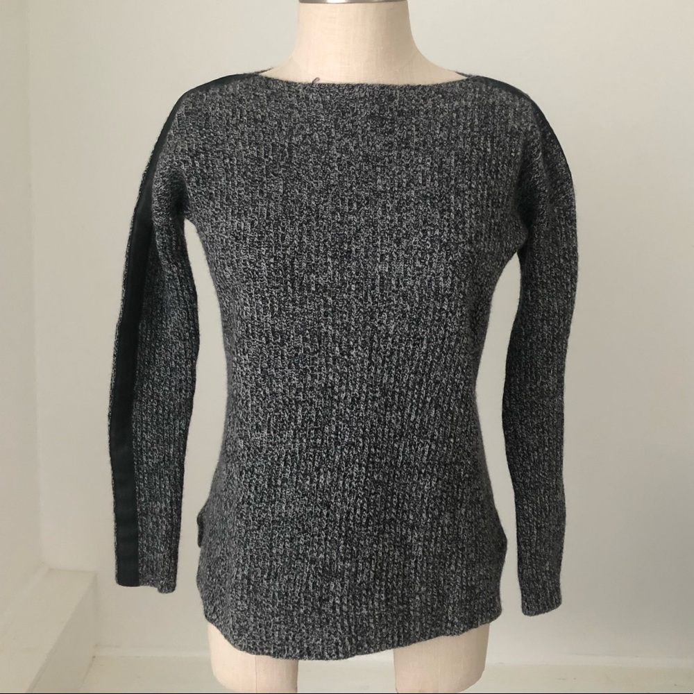 Madewell Knit and Leather Sweater